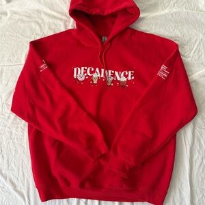 Gildan Vibrant Red Hoodie with Graphic Print